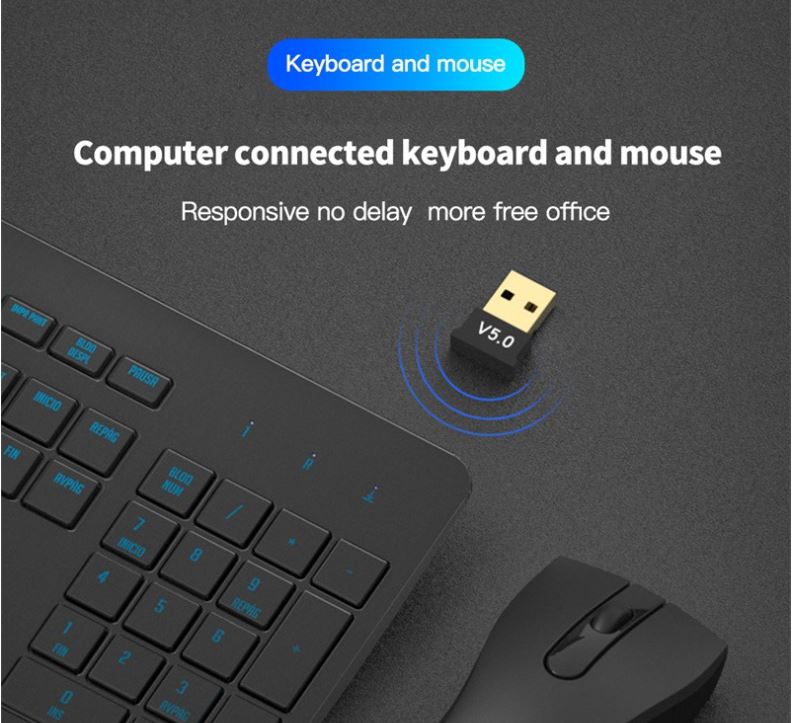 USB Bluetooth 5.0 cho PC -USB Bluetooth Máy tính kết nối 20m V5.0