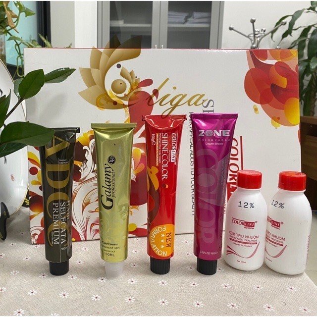 Tuýp Thuốc Nhuộm Tóc Màu Nâu Tây Ánh Vàng 7/3 Medium Golden Blonde Hair Coloring Cream