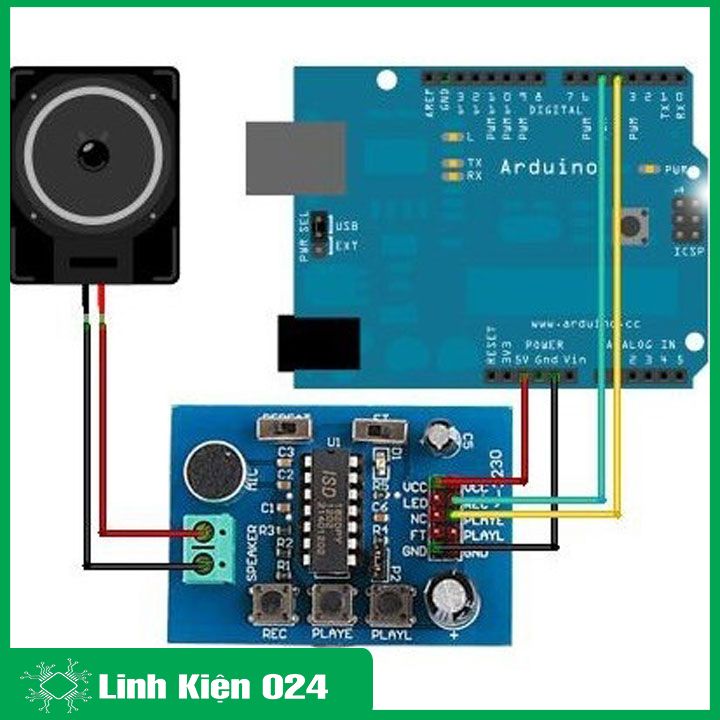 Module ghi âm ISD1820 V2 thu phát âm thanh