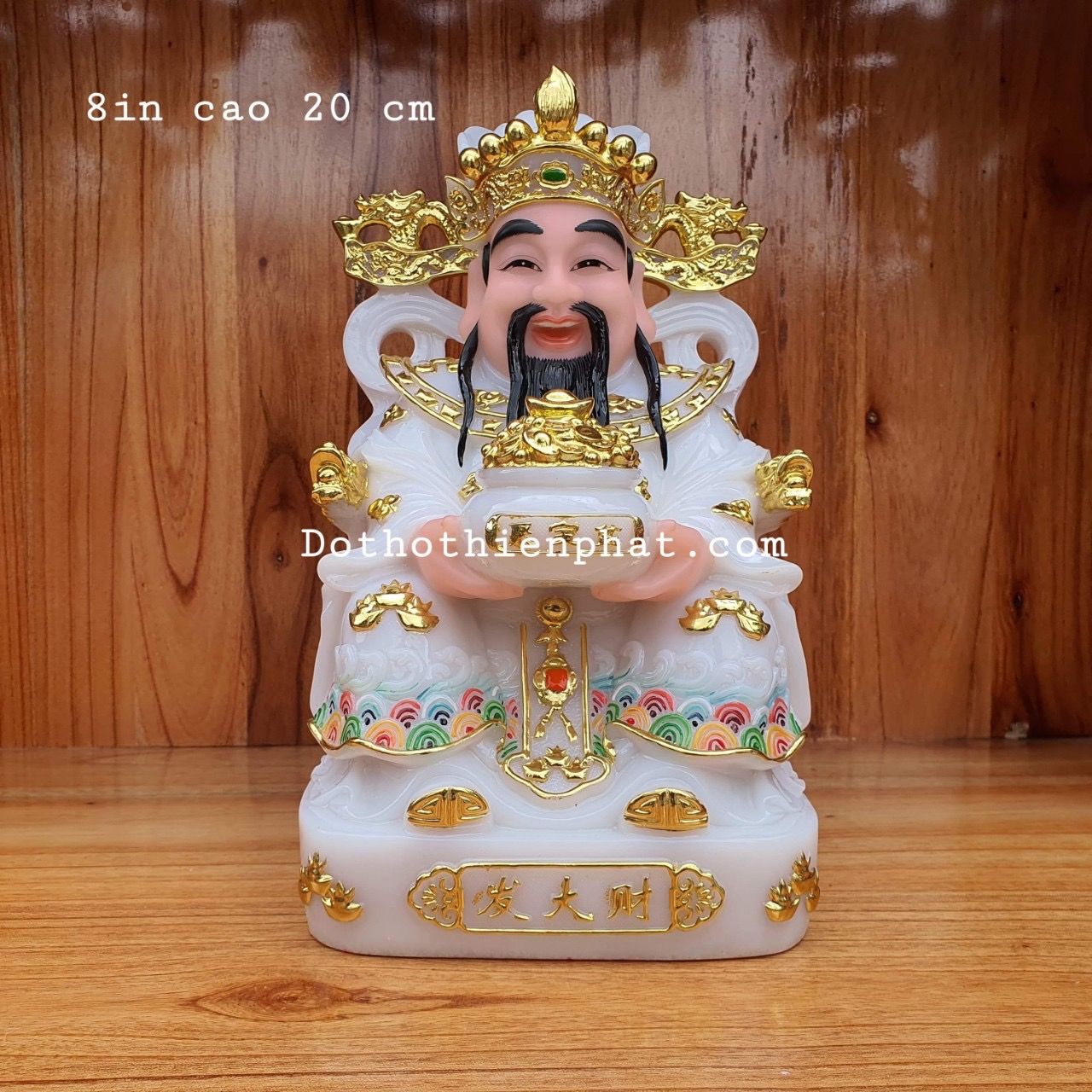 Tượng ông thần tiền 8in cao 20cm