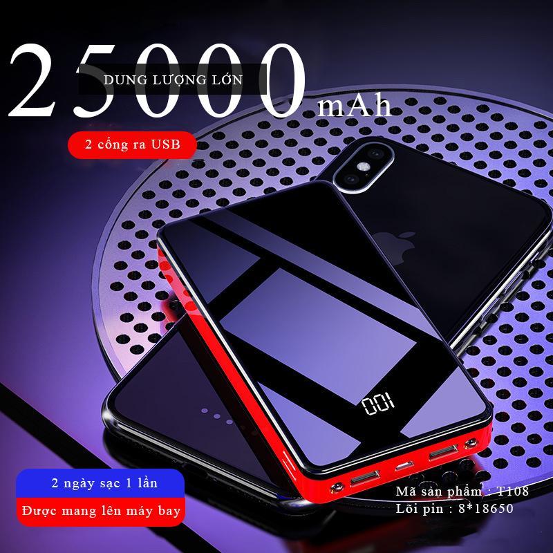 Giá PIN DỰ PHÒNG MÀN HÌNH GƯƠNG ĐEN BÓNG - PIN SẠC DỰ PHÒNG GIÁ TỐT DUNG LƯỢNG KHỦNG 28000MAH, SẠC CỰC NHANH, VÔ PIN NHANH CHÓNG, BH 1 ĐỔI 1