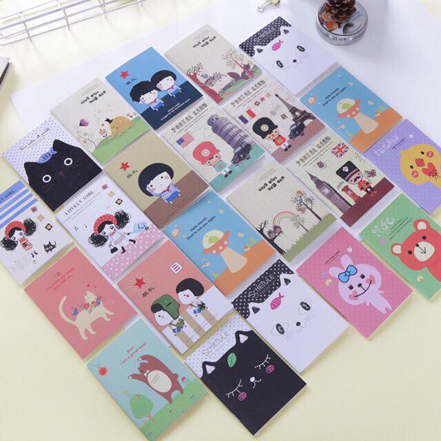 Combo 20 Quyển Sổ Tay Mini Bỏ Túi Nhiều Mẫu