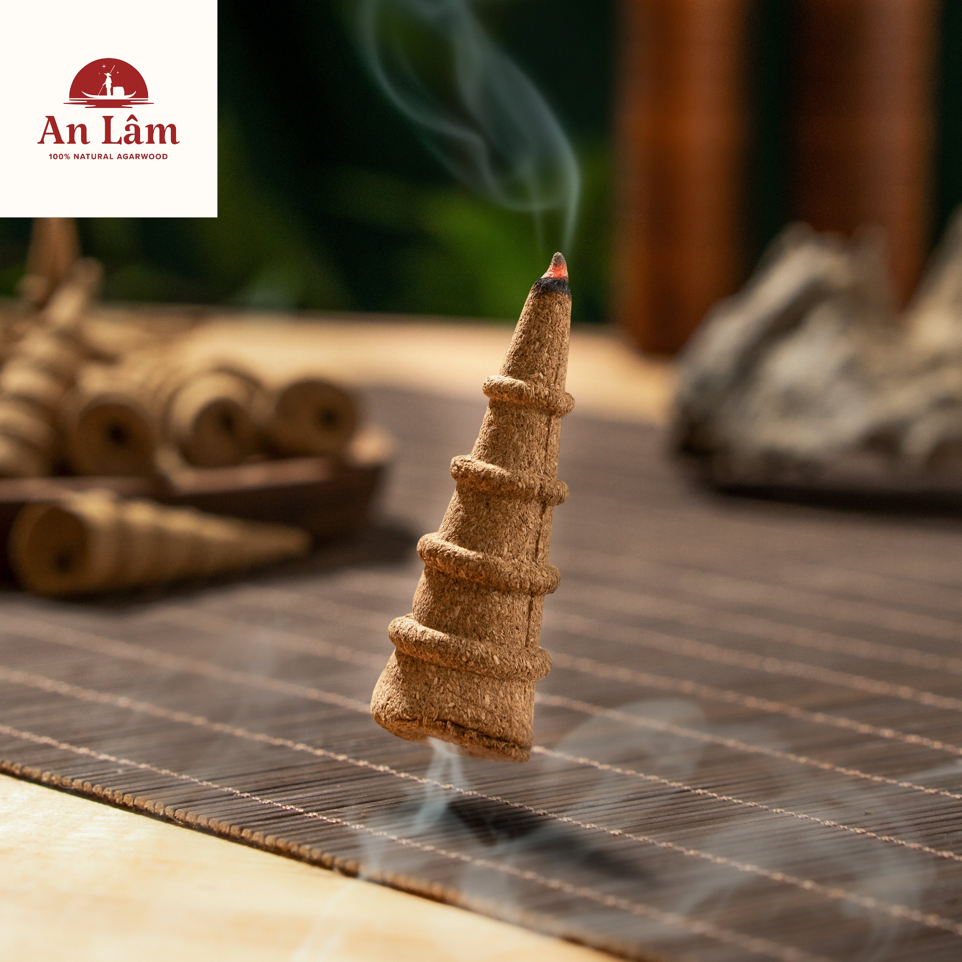 Premium Natural Agarwood Insence Cones - An Lam