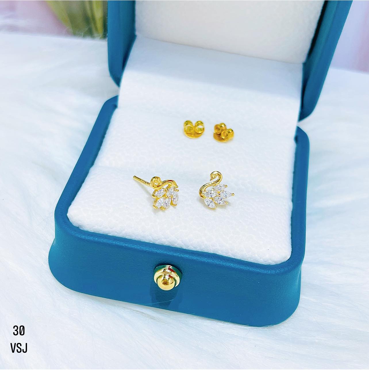 Bông tai nữ vàng tây nụ hoa MS28