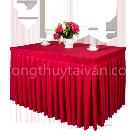 Khăn trải bàn Phật xếp ly màu ĐỎ