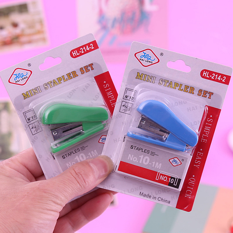 [Rẻ vô địch] Máy dập ghim mini 4*1,7*2,8cm (ghim 3-5 tờ), Máy dập ghim Mini