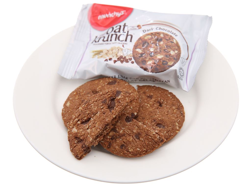 Bánh Quy Munchy's Yến Mạch Oat Krunch Socola Đen (Hộp 6 gói)