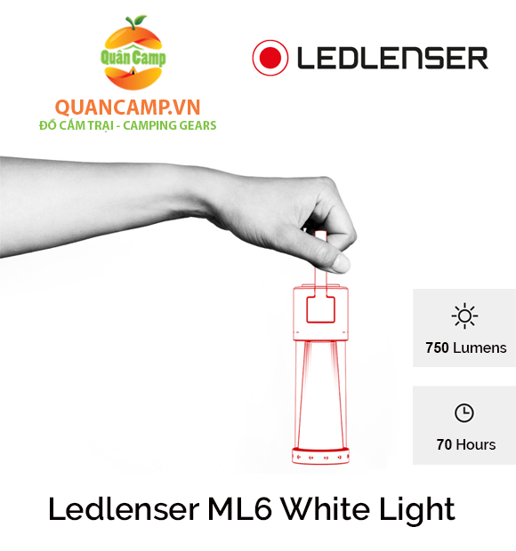 [HCM]Đèn pin cắm trại Ledlenser Ml6 White Light
