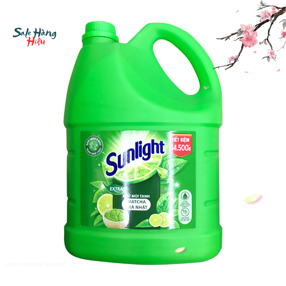 Can Nước rửa chén Sunlight 3.6kg Matcha Trà Nhật Bản