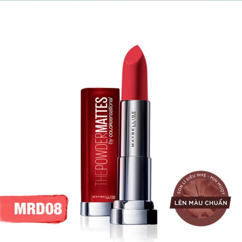 Son lì mềm môi Maybelline màu đỏ MRD08 Red-dy red Color Sensational Powder Matte - 3.9g cao cấp