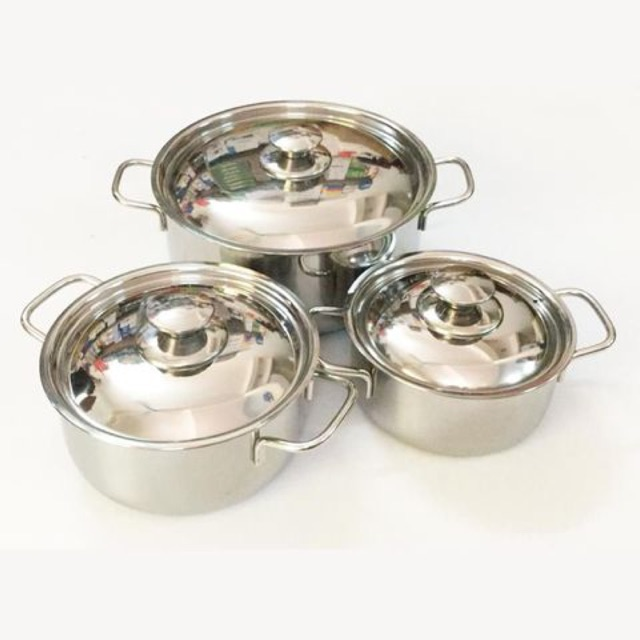 Bộ 3 Nồi Inox 1 Đáy - Quà Tặng Từ Sharp