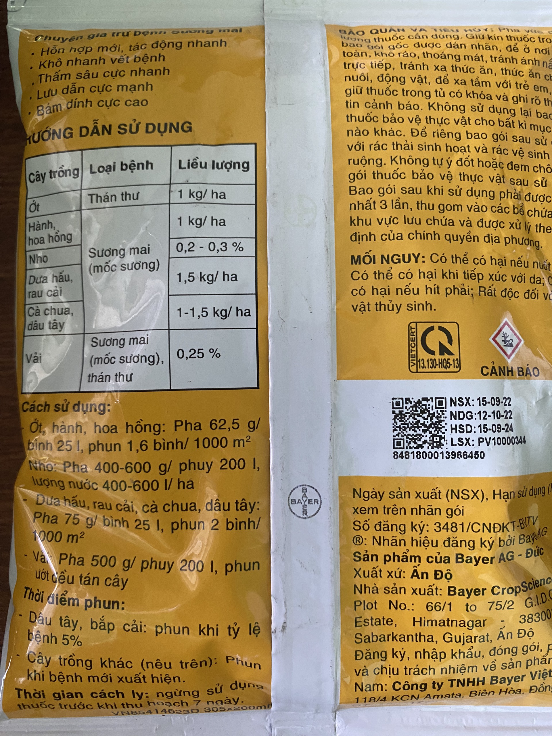 Thuốc trừ bệnh Melody DUO 66,75WP 100g đặc trị sương mai bổ sung thêm kẽm tinh khiết rất tốt cho cây