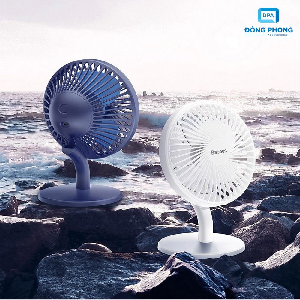 Quạt Mini Để Bàn Baseus Ocean Fan ( Pin sạc 2000mAh, 4 mức tốc độ )