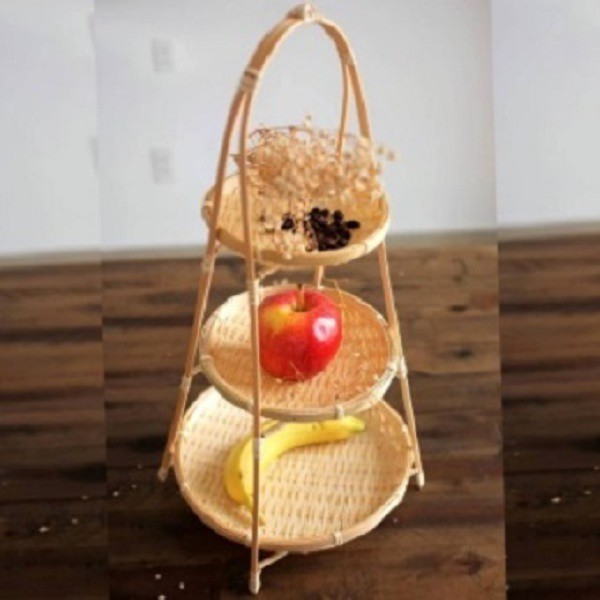 Mẹt tre tầng trang trí bàn thờ