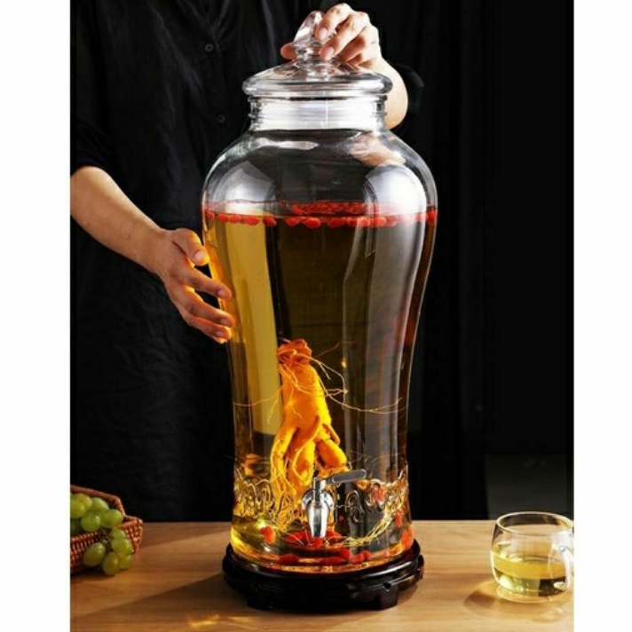 BÌNH NGÂM THUỶ TINH CAO CẤP GIÁ RẺ (10L MẪU EO CHÂN MÂY CÓ VAN)
