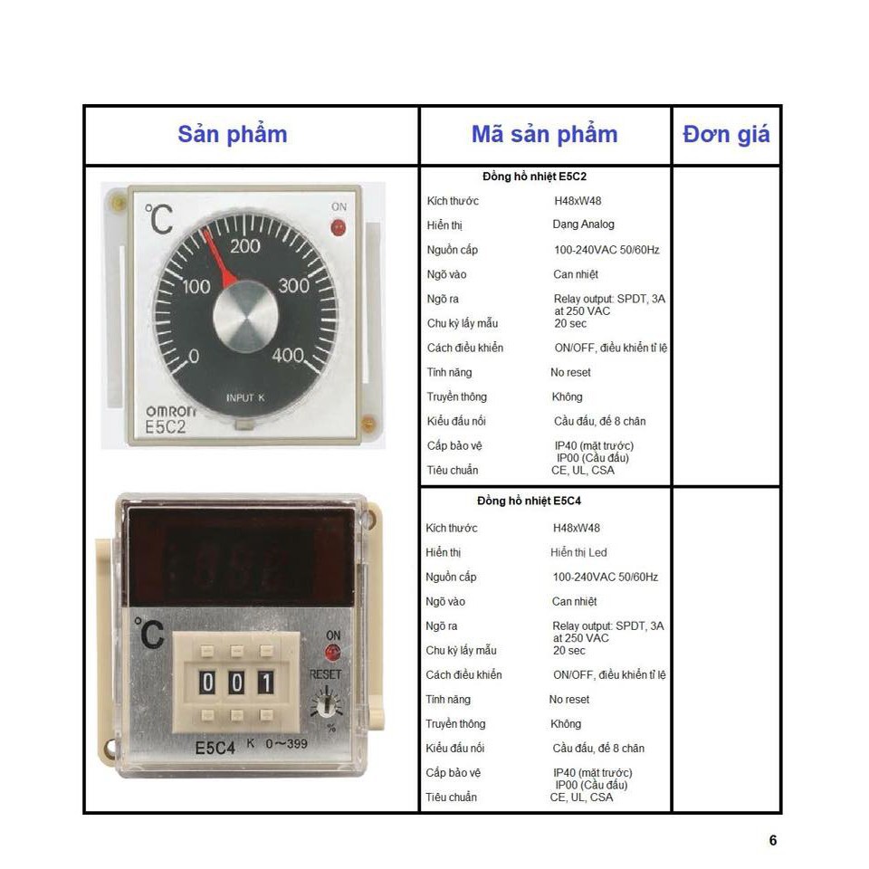 ̣̣ Bộ điều khiển nhiệt Omron E5C2 E5C4 gia re