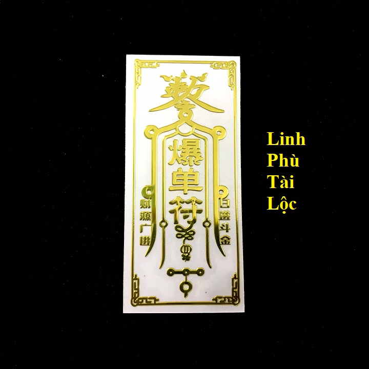 [HCM]Linh Phù Tài Lộc Đẹp lung linh mang vận tốt đến người sử dụng Miếng linh phù dài 4.5cm rộng 3cm- SP005353