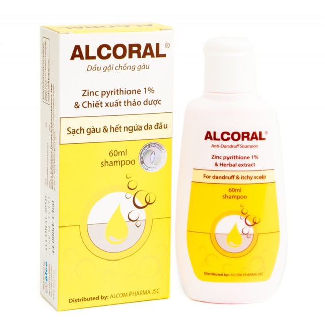Dầu gội chống gàu Alcoral - 60ml
