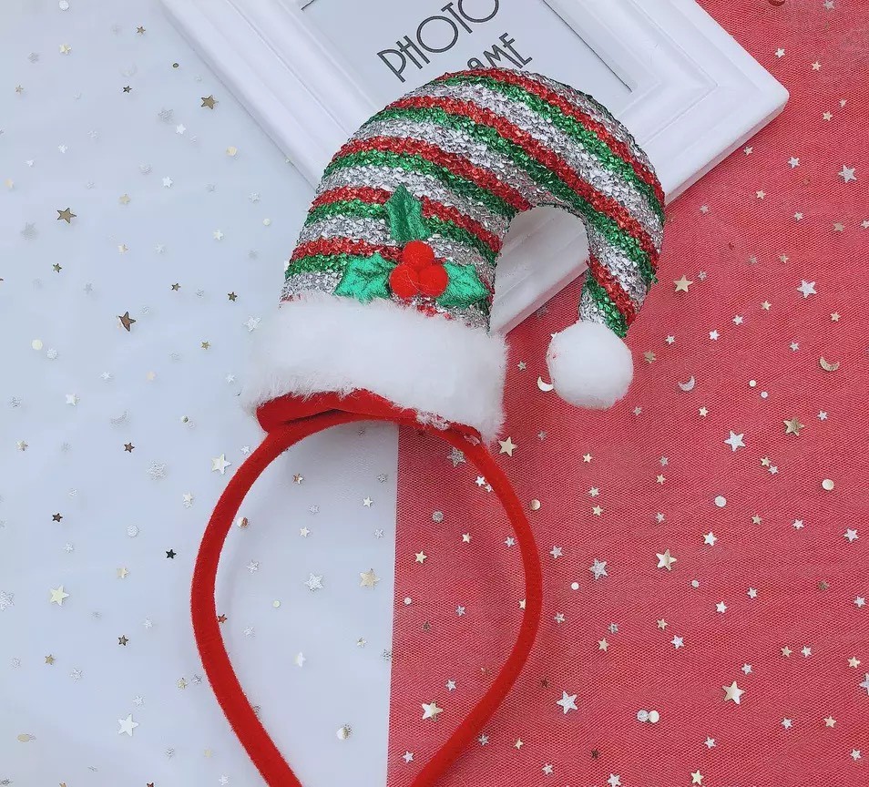 [HCM]Cài Tóc Hình Nón Sọc Xanh Có Chuông - kireicos