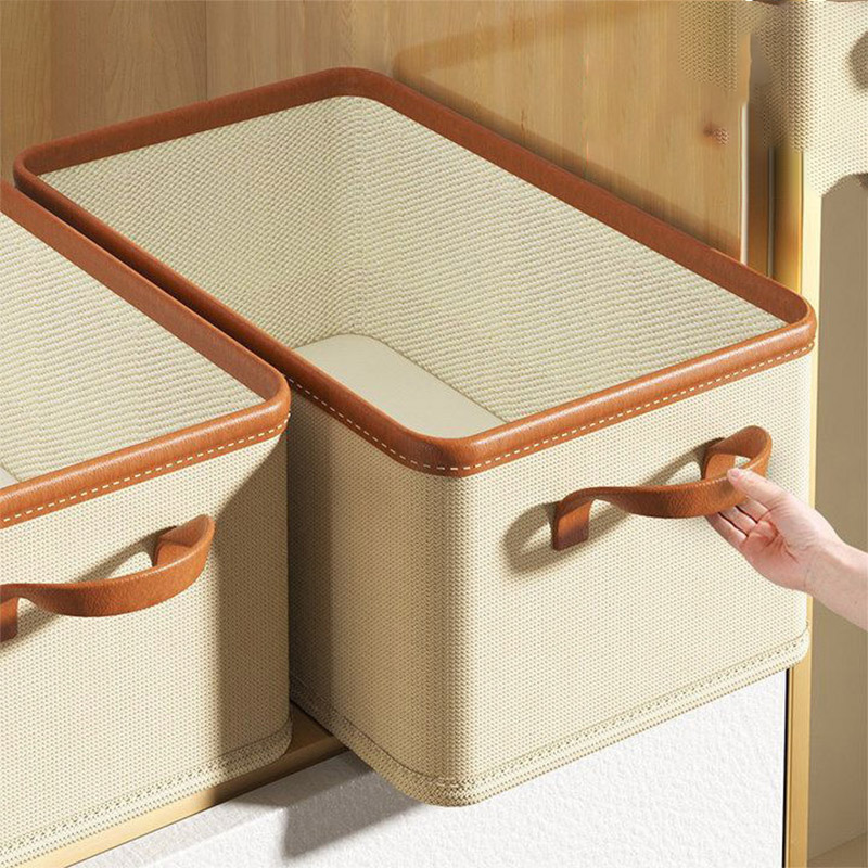 Clothes storage box foldable fabric storage box home wardrobe drawer type clothing storage