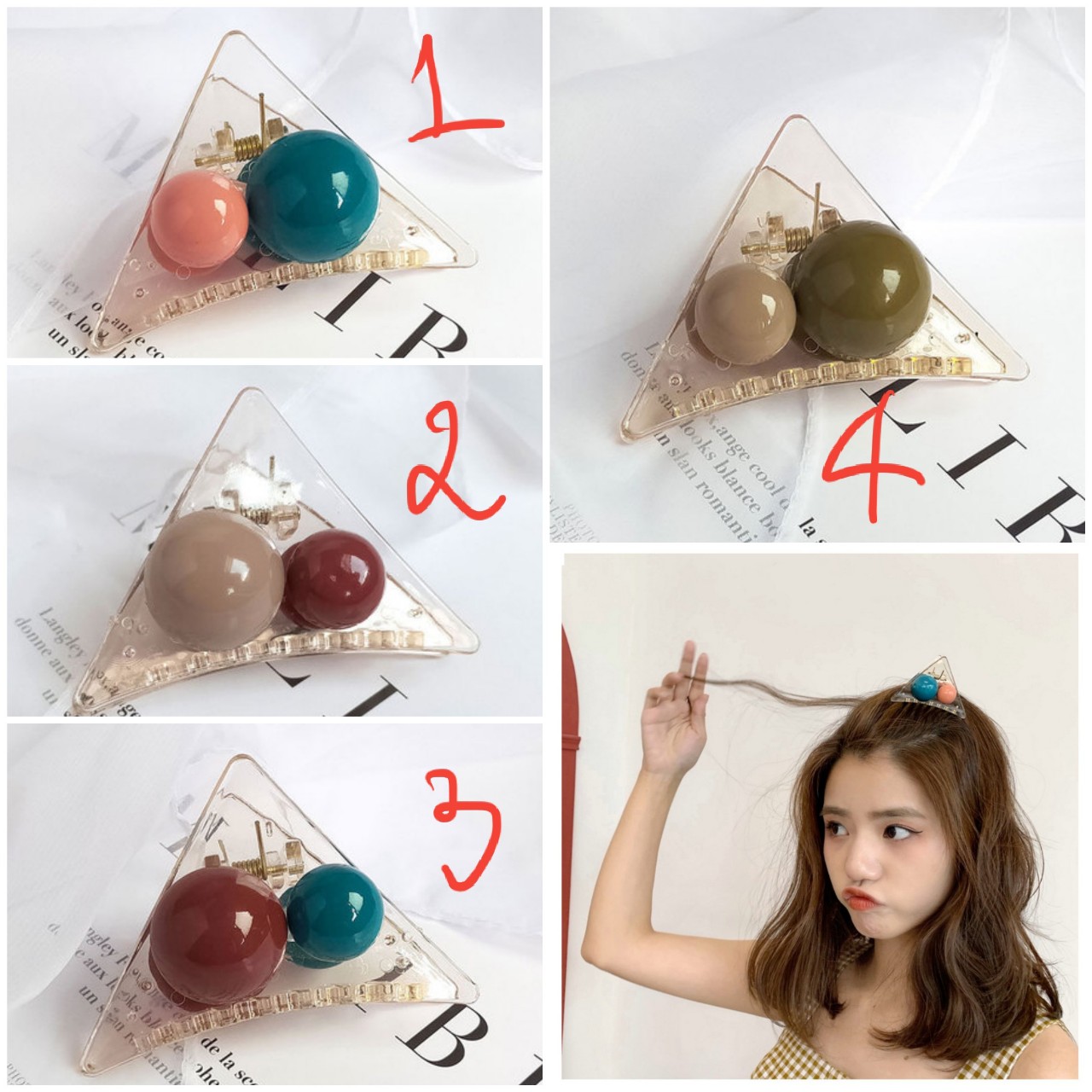 KẸP NỬA TÓC TRONG KOREA XINH XẮN (NHIỀU MÀU)