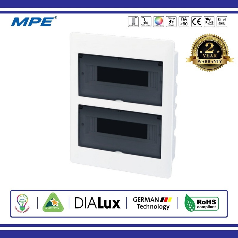 TỦ ĐIỆN ÂM TƯỜNG CHỨA MCB SERI TS 32 CỰC MPE (TS-32)