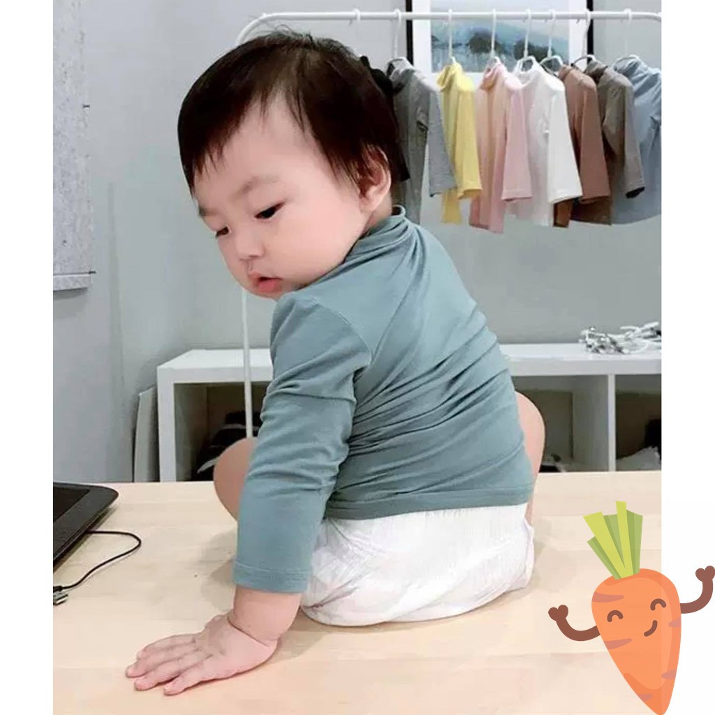 Áo Cổ Cao 3 Phân Chất Thun Lạnh Cho Bé