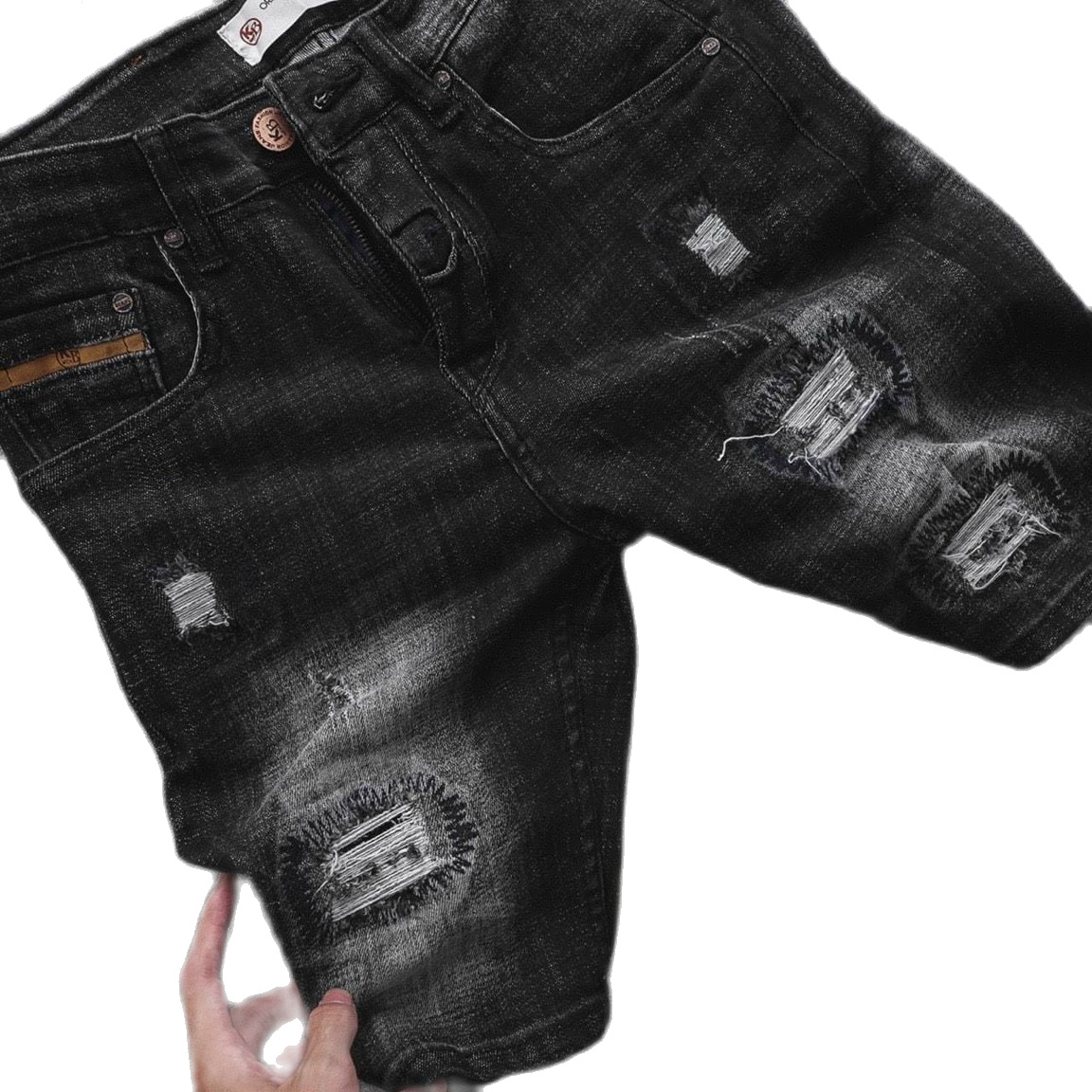 [HCM]Quần short jean nam co giãn - quần ngố jean nam cao cấp - quần short jean nam rách kiểu hàn quốc thiết kế đơn giản hợp thời trang julyshop94 js219