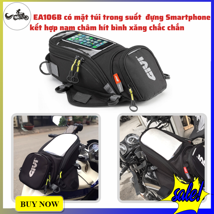 Túi Givi EA106B hít vào bình xăng chắc chắn tiện lợi cho anh em hay di chuyển thích gọn nhé