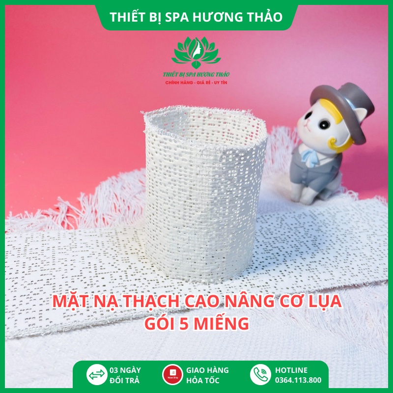 Mặt nạ thạch cao lụa nâng cơ, căng da, thon gọn khuôn mặt - Set 5 miếng