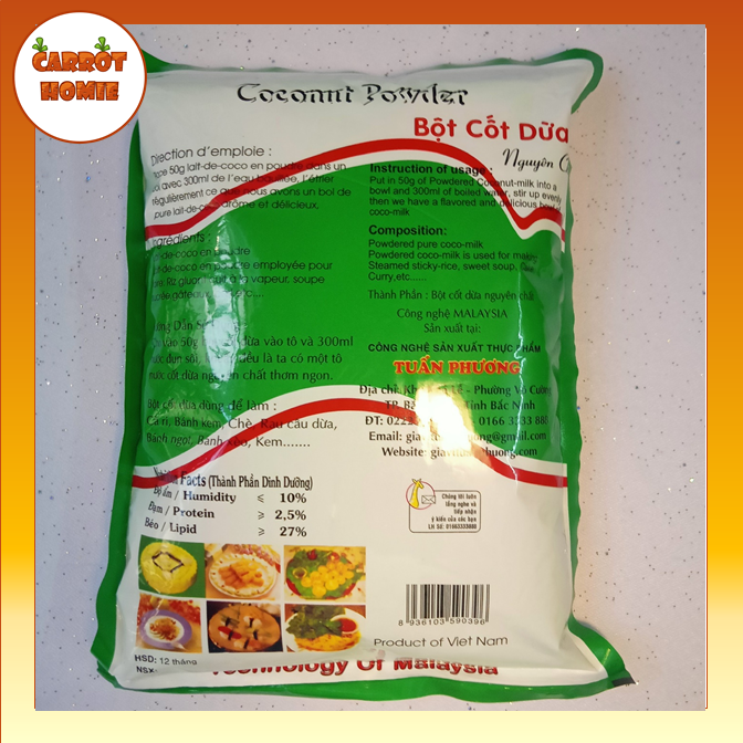 Bột Cốt Dừa/Coconut Powder Gói 50g