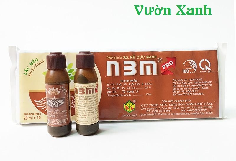Set 10 ống phân bón kích rễ cực mạnh N3M 20ml/ống dùng cho mọi loại cây