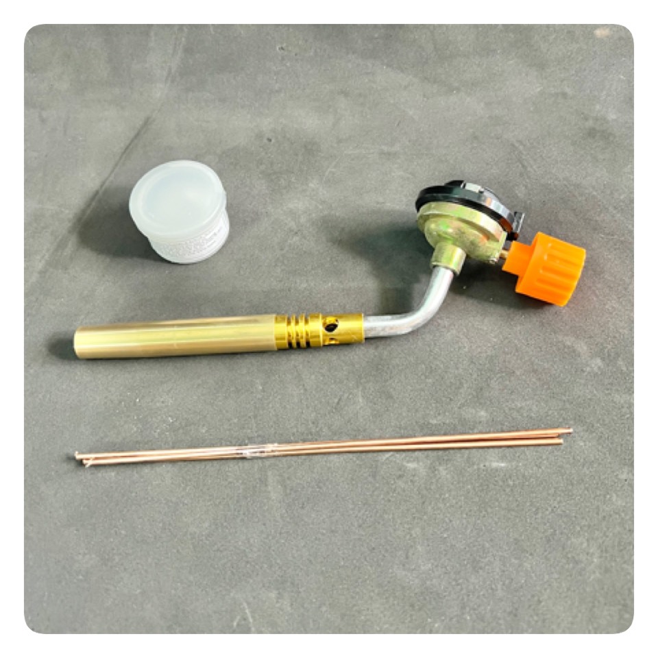 Đèn khò hàn ống đồng - Đầu khò lửa - Sử dụng bình gas mini
