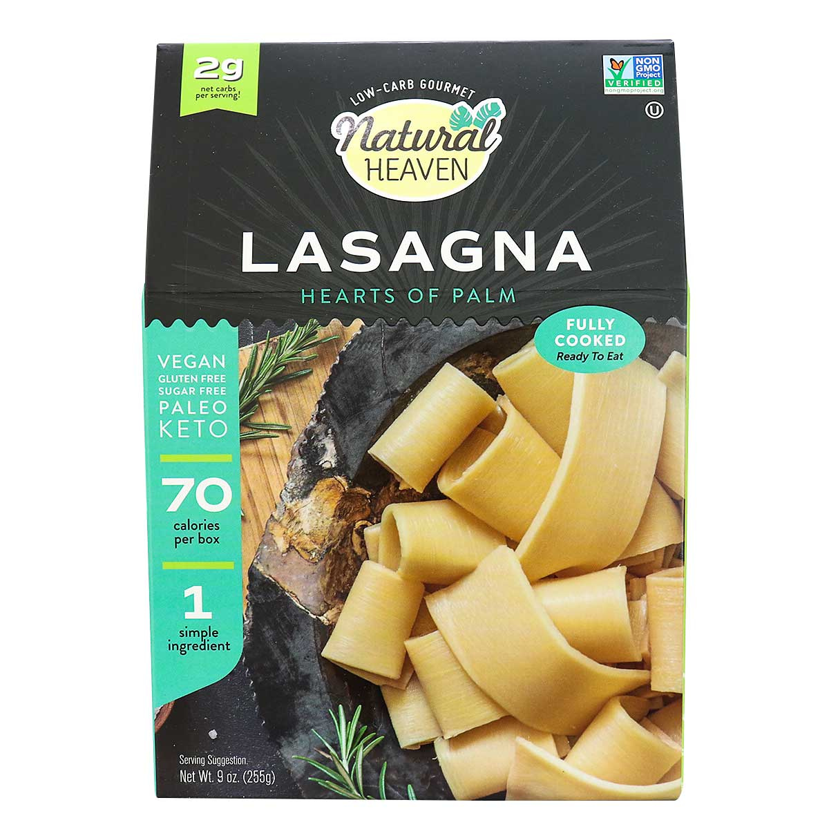 Mì ý lasagna - natural heaven veggie pasta noodles, 255g