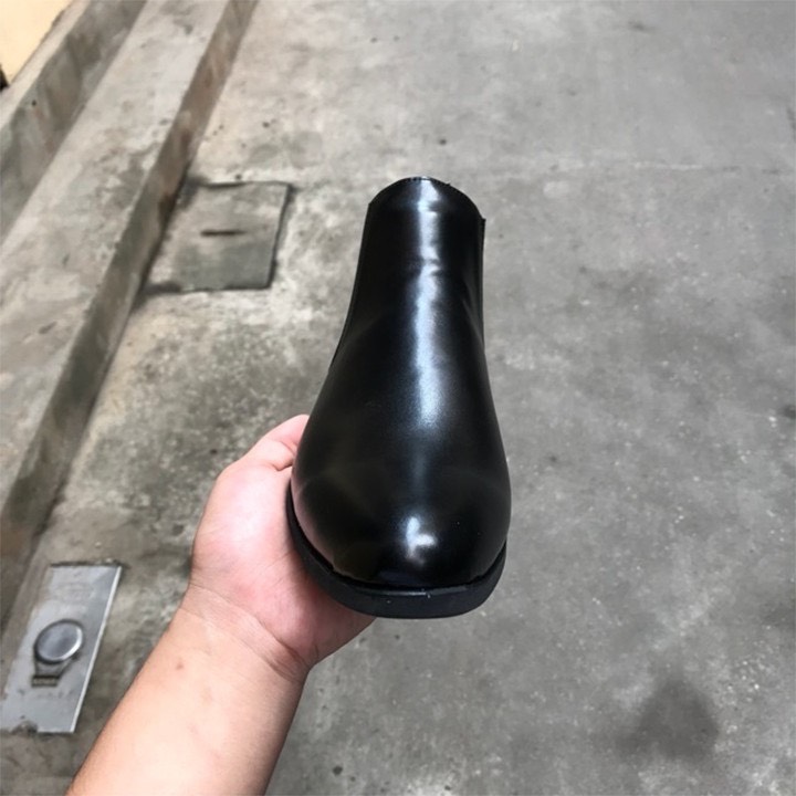 Giày nam,giày cao cổ chelsea boot đen da trẻ trung
