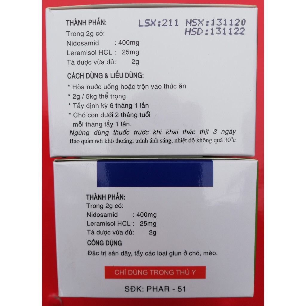 [HOÀN TIỀN 10%]PHARCADO 2g - Tẩy giun, sán cho chó mèo BOMPET