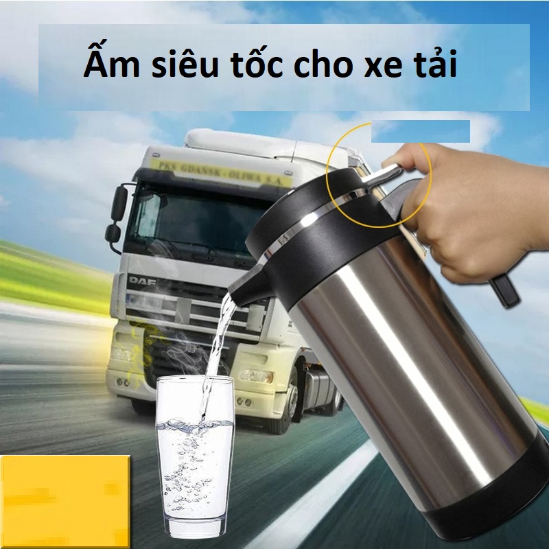 Ấm nước siêu tốc 750ML cho xe tải  12V , 24V