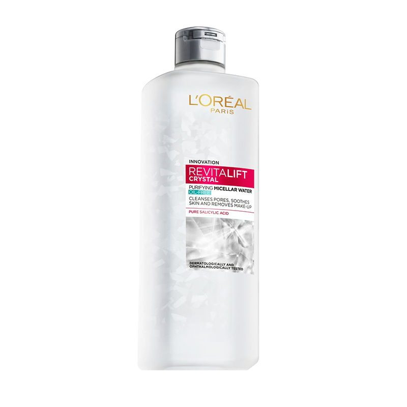 Nước Tẩy Trang Làm Sạch Cho Da Dầu L'oreal Revitalift Crystal Purifying Micellar Water 400ml