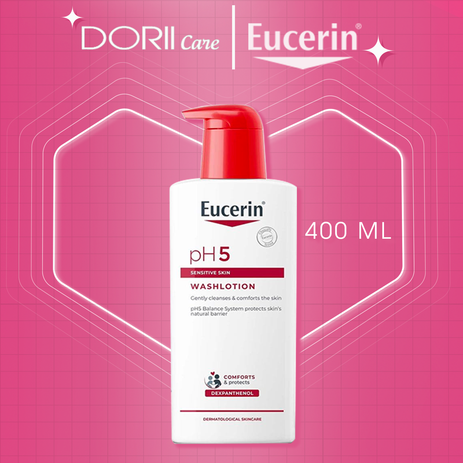 Sữa tắm và rửa mặt dành cho da nhạy cảm eucerin ph5 400ml