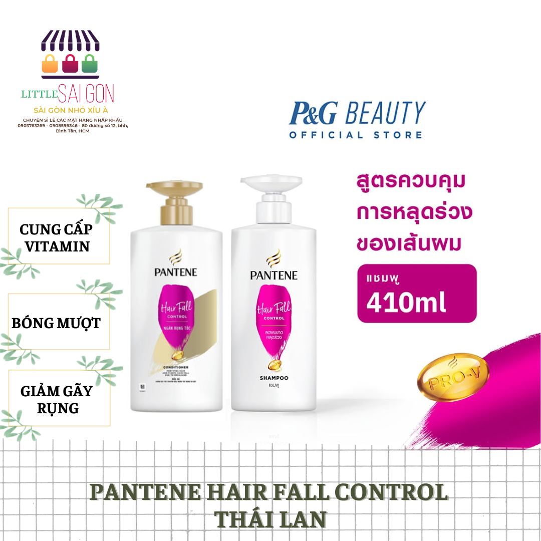 [HÀNG CHÍNH HÃNG] CẶP XẢ,  GỘI PANTENE HAIR FALL CONTROL – THÁI LAN