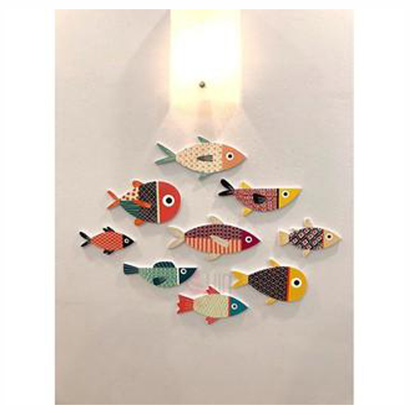[HCM]BỘ CÁ DECOR CAO CẤP - 9 EM CÁ DÁN TƯỜNG BỘ 9 CON CÁ DÁN TƯỜNG