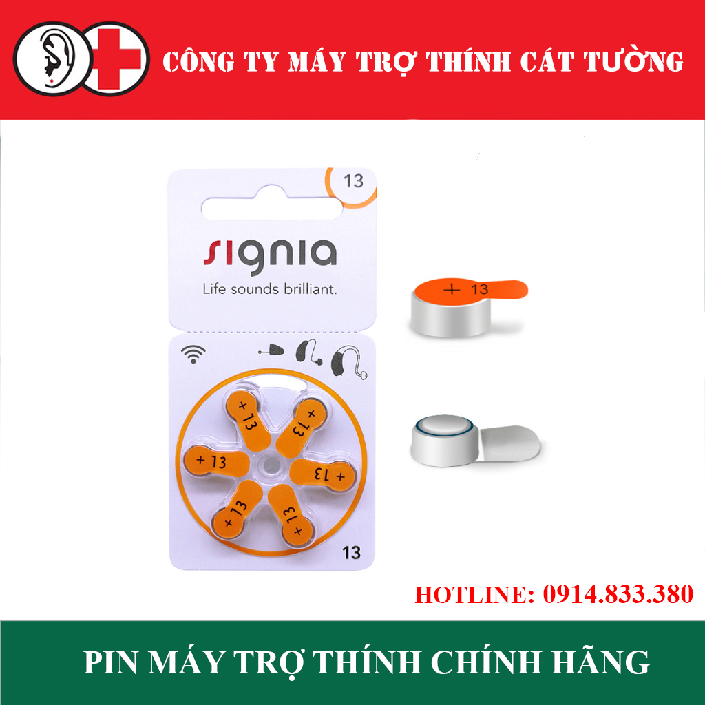 PIN MÁY TRỢ THÍNH [ PIN 13 ] - Hàng chính hãng SIGNIA [ SIEMENS ], dùng cho tất cả các loại máy trợ thính sau tai
