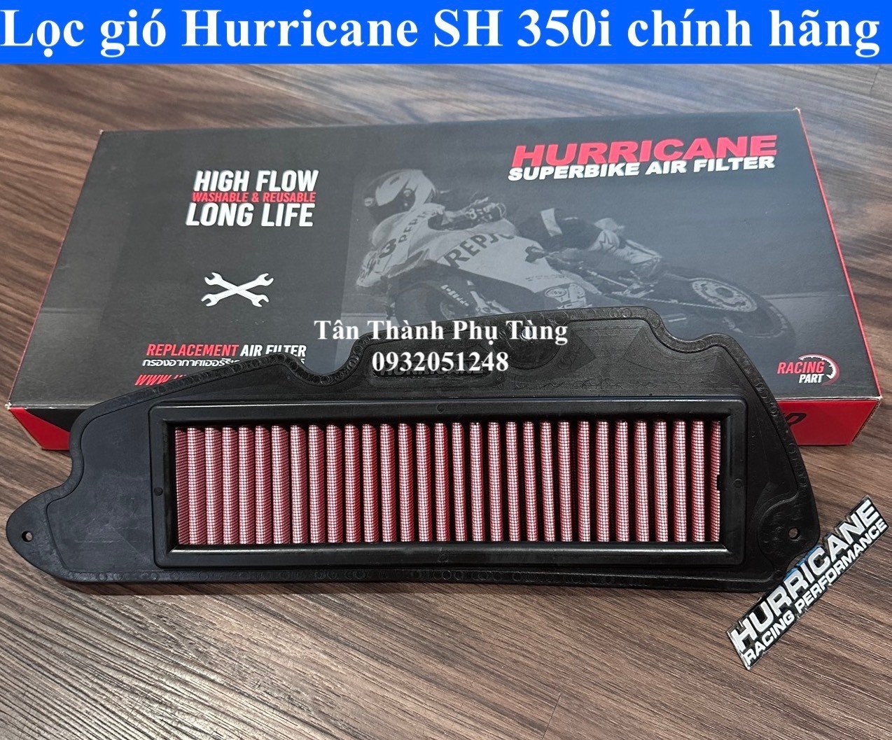 Lọc gió Hurricane SH 350i chính hãng đồchơixe