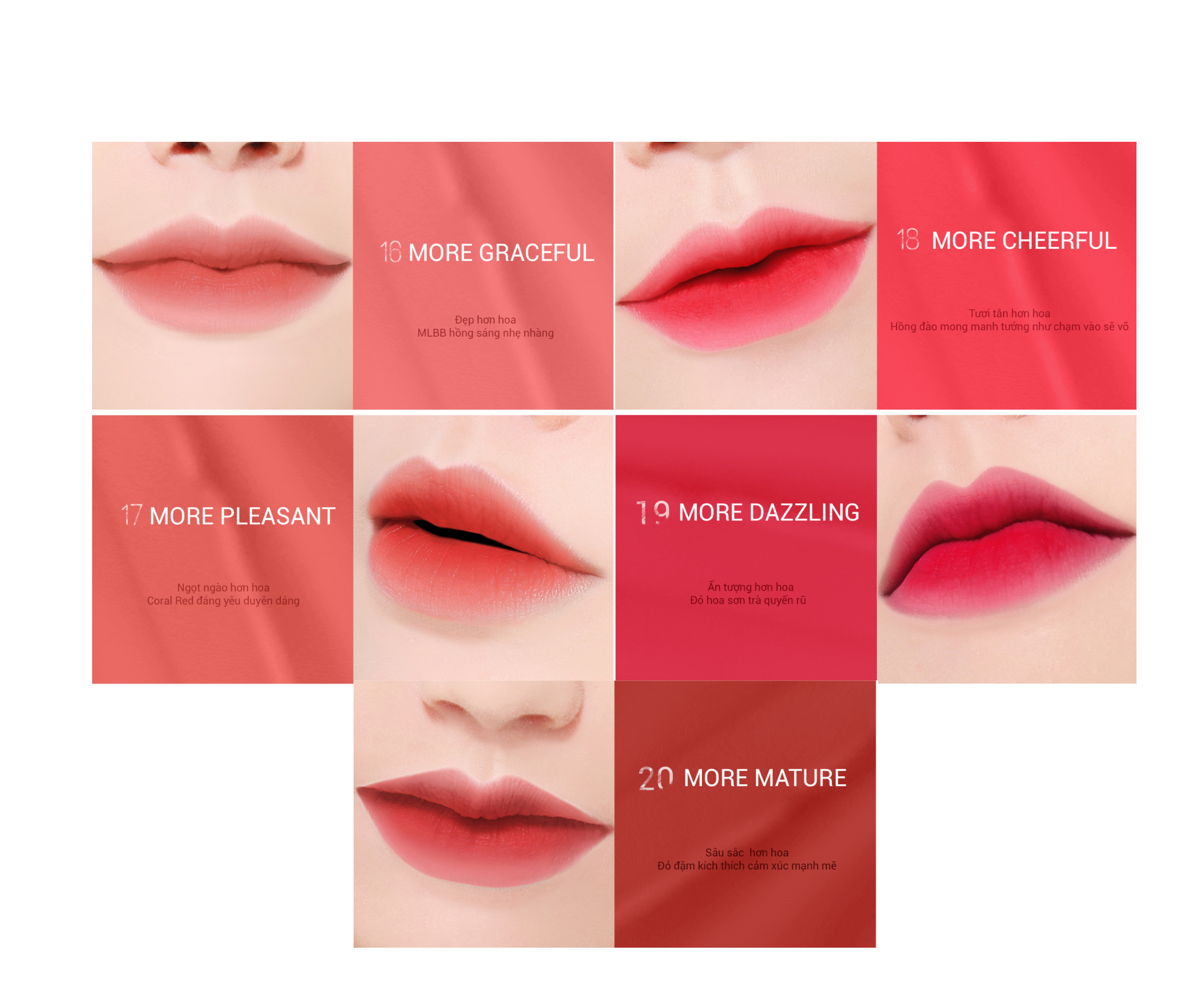 Son kem Bbia Last Velvet Lip Tint Version 4 11-16 -17-18-19-20