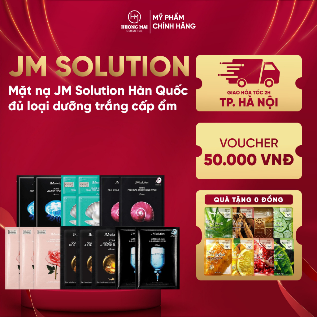 Mặt nạ JM Solution Hàn Quốc đủ loại dưỡng trắng cấp ẩm (Miếng Lẻ)