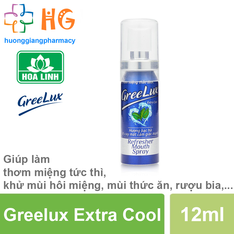 Greelux Extra Cool - Xịt thơm miệng thảo dược ( Lọ 12 ml)