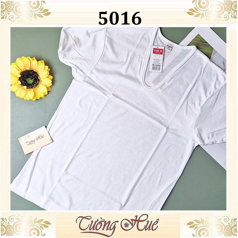 Áo thun nam G-Mark Gunze 5016 cổ U tay ngắn.