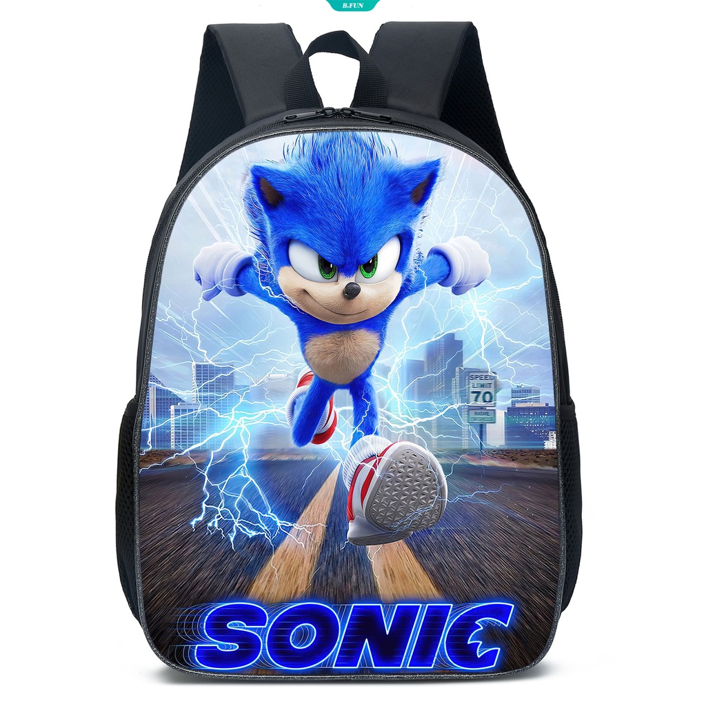 Ba Lô Đi Học Hình Nhím Sonic 3D Dễ Thương Cho Bé