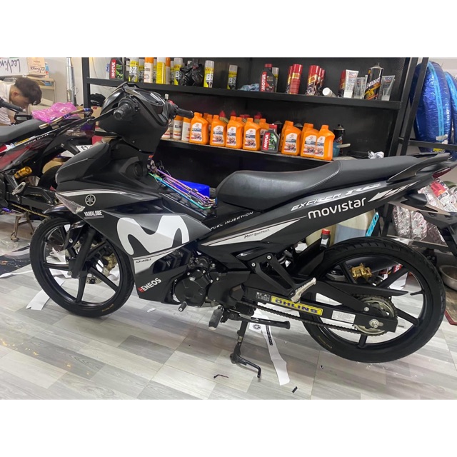 Tem rời Exciter 150 Movistar đen nhám rời