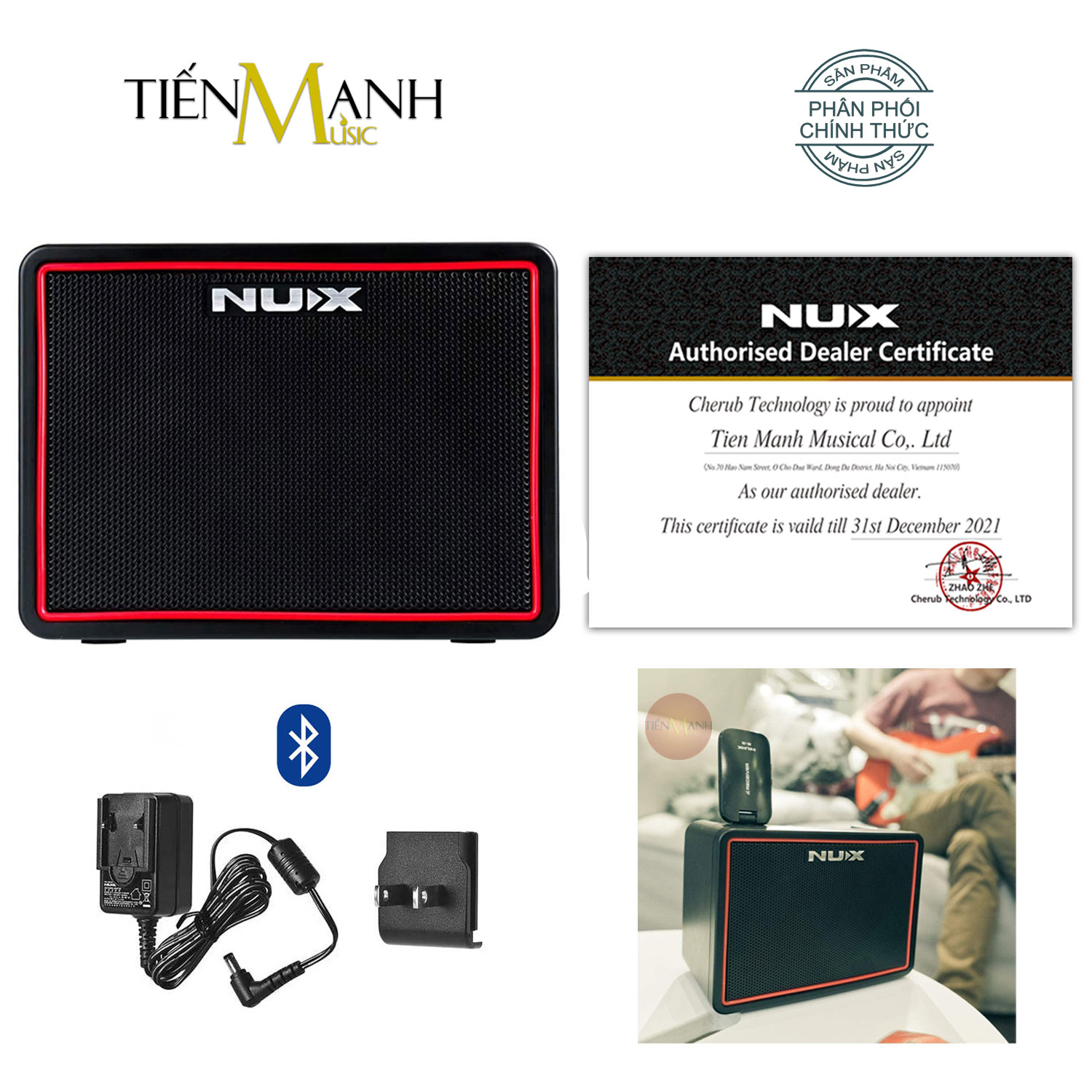 [Chính Hãng] Amply Đàn Guitar Điện Nux Mighty Lite BT MKII Loa Ampli Di động Mini Amplifier MK2